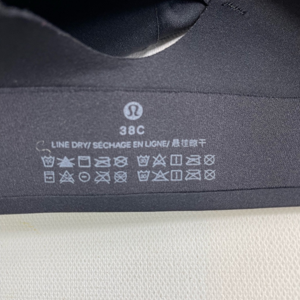Lululemon Women’s Enlite Front Zip Closure Sports Bra 38C Black High Support - Picture 11 of 12